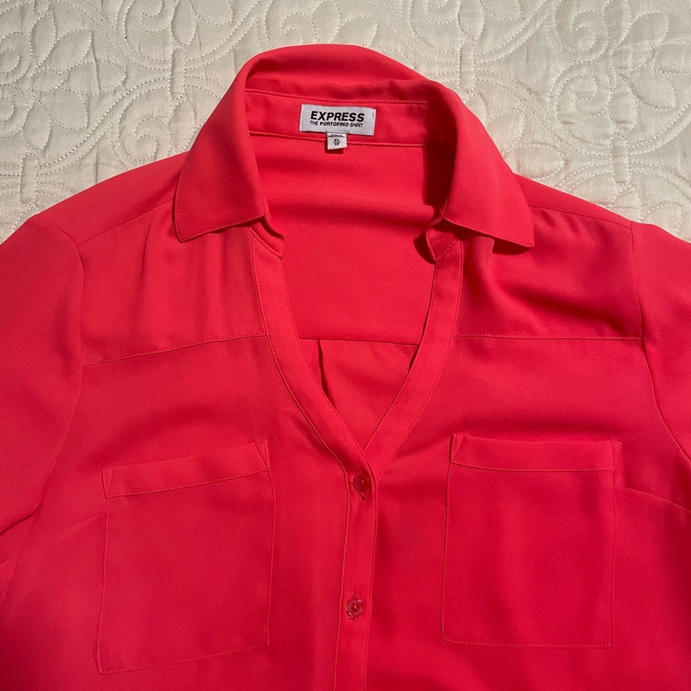 Express Portofino long sleeve blouse XS